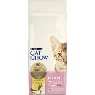 Сухий корм для кішок Purina Cat Chow Kitten з куркою 15 кг (5997204514028) зображення 1