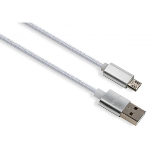 Дата кабель USB 2.0 AM to Micro 5P 1m LED silver Vinga (VCPDCMLED1S) зображення 1