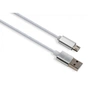 Дата кабель USB 2.0 AM to Micro 5P 1m LED silver Vinga (VCPDCMLED1S) - зменшене зображення 1