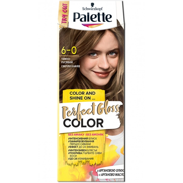 Фарба для волосся Palette Perfect Gloss Color 6-0 Темно-русявий 70 мл (4015100337525) - зображення 1