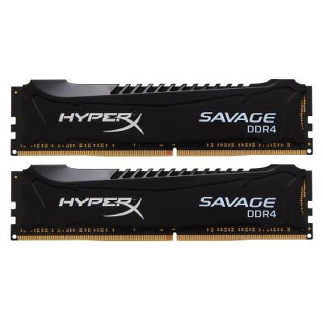 Модуль пам'яті для комп'ютера DDR4 16GB (2x8GB) 2666 MHz HyperX Savage Black Kingston Fury (ex.HyperX) (HX426C13SBK2/16) - зображення 1