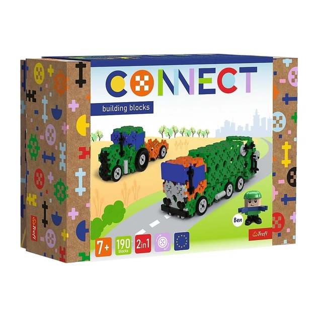 Конструктор Trefl Connect 2 в 1, 190 деталей (5900511619751) - зображення 1