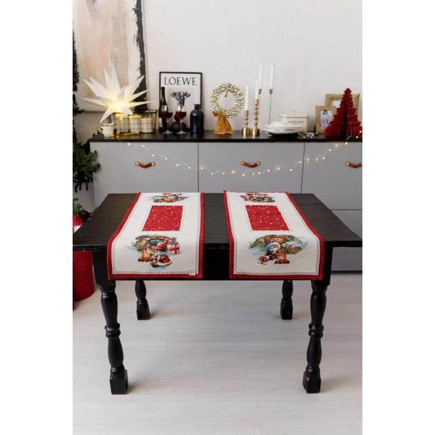 Доріжка на стіл Прованс гобеленова Різдвяне багаття 40х140 см (036425) - picture 6