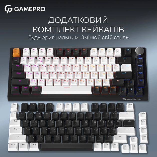 Клавиатура беспроводная GamePro Asgard Valhalla QLAB Sakura Switch Black (MK160-B-QS-PRO) - изображение 7