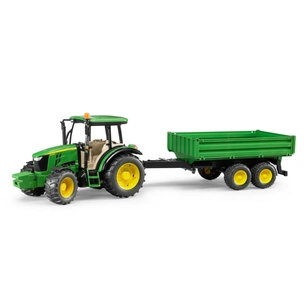 Спецтехніка Bruder трактор John Deere 5115 M із причепом (02108) зображення 1