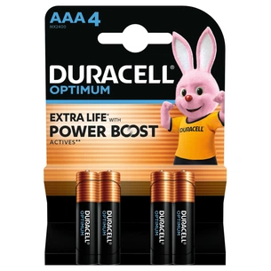Батарейка Duracell Optimum AAA лужні 4 шт. в упаковці (5015596) зображення 1