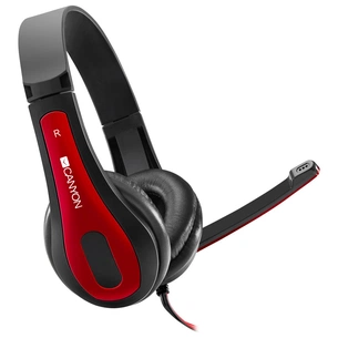 Навушники Canyon HSC-1 Black-Red (CNS-CHSC1BR) зображення 1