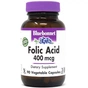Вітамін Bluebonnet Nutrition Фолієва кислота 400 мг, Folic Acid, 90 вегетаріанських капсул (BLB0449) - зменшене зображення 1