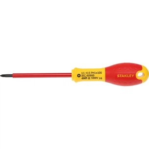 Викрутка Stanley електрика FatMax VDE 1000V ізольована із жалом під шліц Ph1х100мм (0-65-415) зображення 1