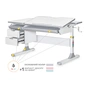 Парта Mealux Hamilton Multicolor Grey Lite (BD-680 W/G MC Lite) - зменшене зображення 1