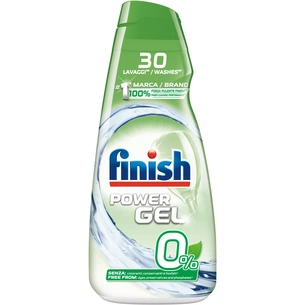 Гель для миття посуду в посудомийці Finish Power All in One Gel 0% 600 мл (8002910052935) зображення 1