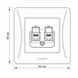 Комп'ютерна розетка Videx BINERA CAT6 + CAT3 подвійна черн (VF-BNSK2PC6TF3-BG) - уменьшенное изображение 6