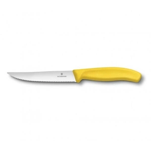Кухонний ніж Victorinox SwissClassic для стейка 12 см, волнистое лезвие, желтый (6.7936.12L8) зображення 1