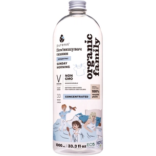 Кондиціонер для білизни Purenn Organic Family Sunday Morning пом'якшувач для збереження кольорів та волокон тканин з Алое 1 л (4751024880456) зображення 1