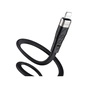 Дата кабель USB 2.0 AM to Lightning 1.0m 2.4A silicone X53 black HOCO (6931474738059) - зменшене зображення 4
