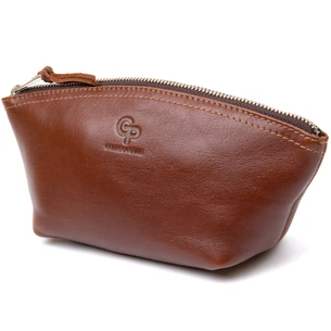 Косметичка Grande Pelle Зі шкіри Коричнева (11510) зображення 1