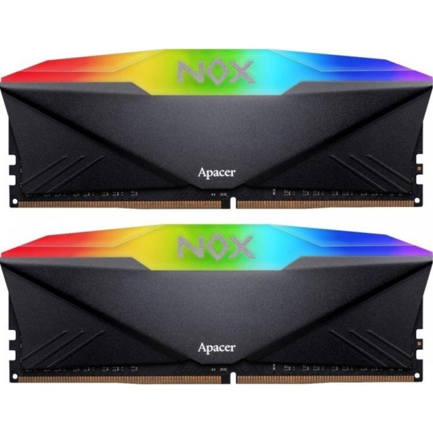 Модуль пам'яті для комп'ютера DDR4 16GB (2x8GB) 2400 MHz NOX RGB Apacer (AH4U16G24C04YNBAA-2) - изображение 1