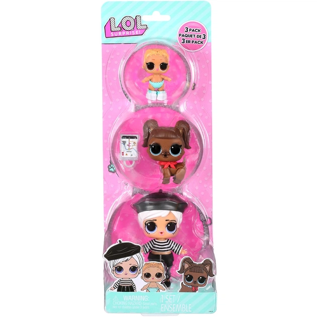 Фігурка L.O.L. Surprise! серії OPP Tot + Pet + Lil Sis - Бітнік Бейбі, Дарлінг Доггі (987888) - зображення 1