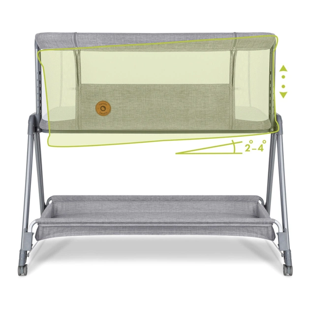 Кроватка Lionelo приставная Luna Grey Concrete (LO-LUNA GREY CONCRETE) - изображение 6