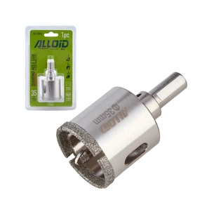 Сверло Alloid корончатое, алмазное, по стеклу и керамике, 35мм, с центровочным сверлом (GS-70035) изображение 1