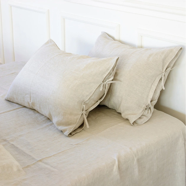 Наволочка MirSon Льон Natural Linen 50х70 Grey sky (2200005372142) - изображение 1