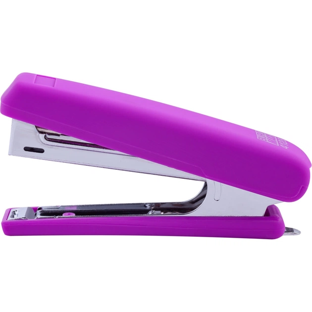 Степлер Buromax RUBBER TOUCH №10,12 листов 107х25х54 мм, фиолетовый (BM.4128-07) - изображение 1