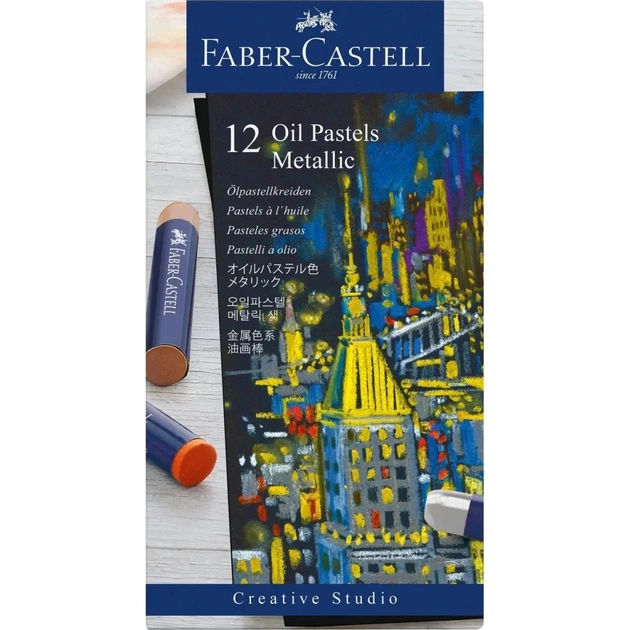 Пастель Faber-Castell GoldFaber, металік, масляна, 12 кольорів (127014) (32269) - изображение 1