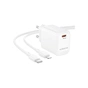 Зарядний пристрій BOROFONE BN28 Fuente USB-C PD30W + cable USB-C to Lightning White (6941991120305) - зменшене зображення 3