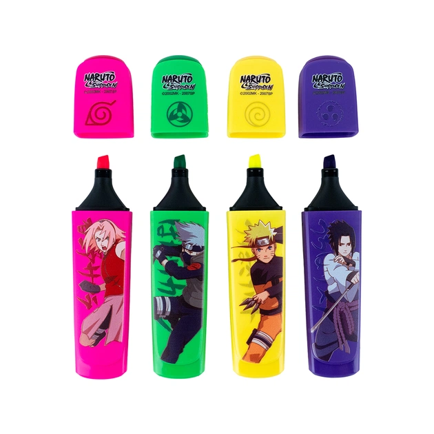 Набір маркерів Kite Highlighter Naruto, набір з 4-х кольорів (NR24-444) - picture 3