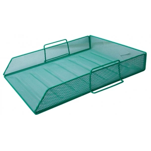 Лоток для паперів Buromax горизонтальний, металевий, зелений (BM.6254-04) зображення 1