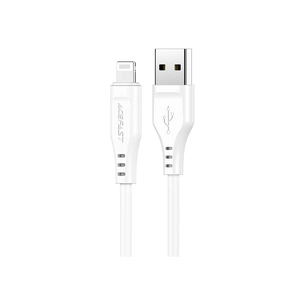 Дата кабель USB 2.0 AM to Lightning 1.2m 2.4A TPE C3-02 White Acefast (6974316280835) зображення 1