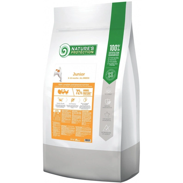 Сухой корм для собак Nature's Protection Junior All breeds 18 кг (NPB46041) - изображение 1