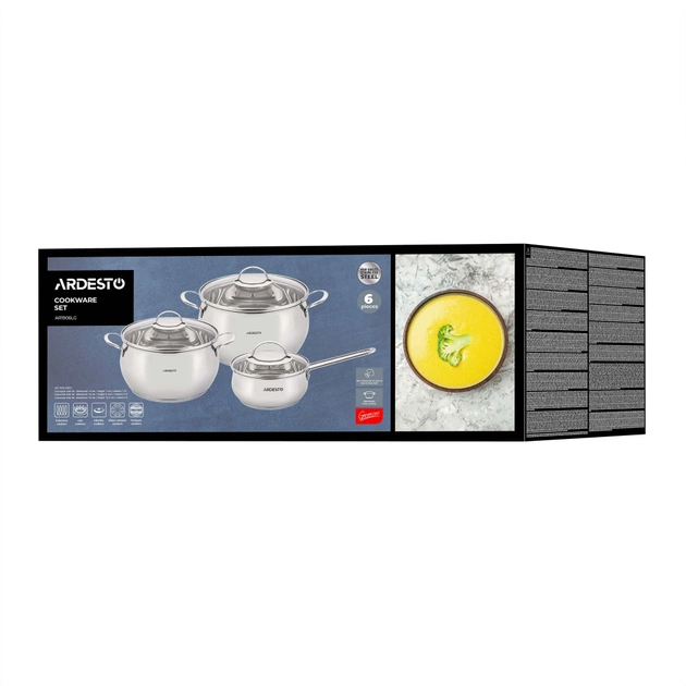 Набір посуду Ardesto Gemini Liguria, 6 предметів, (AR1906LG) - зображення 11