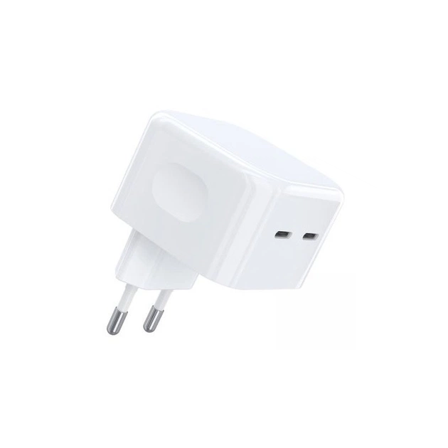 Зарядний пристрій Choetech 2xUSB-С 35W PD/QC (Q5008-EU-WH) - зображення 1