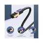 Патч-корд 1м, S/FTP cat 7 RJ-45 black Vention (ICDBF) - зменшене зображення 2