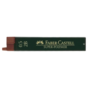 Грифель для механічного олівця Faber-Castell Super-Polymer 2В (діаметр 0,5 мм), 12 штук в пеналі (16804) зображення 1