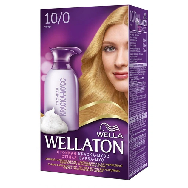 Фарба-мус для волосся Wellaton стойкая 10/0 Сахара (5410076861897) - изображение 1