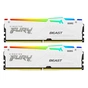 Модуль пам'яті для комп'ютера DDR5 32GB (2x16GB) 6000 MHz Beast White RGB Kingston Fury (ex.HyperX) (KF560C36BWEAK2-32) - зменшене зображення 1