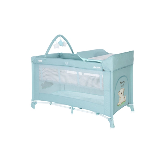 Дитячий манеж Bertoni/Lorelli NOEMI 2L+ blue surf tedd - изображение 1