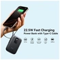 Батарея универсальная JOYROOM 10000mAh, 22.5W, PD, QC, built-in USB-C cable, Black (JR-PBF17) - уменьшенное изображение 5