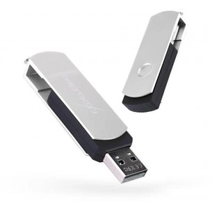 USB флеш накопичувач eXceleram 8GB P2 Series Silver/Black USB 2.0 (EXP2U2SIB08) зображення 1