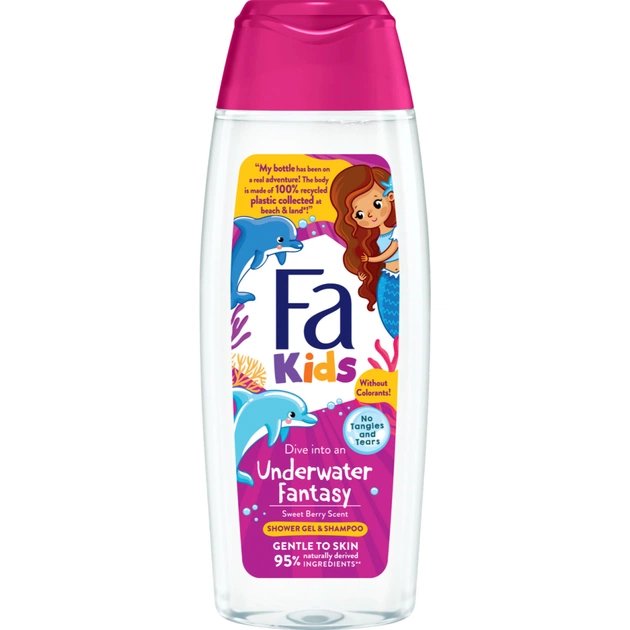 Дитячий гель для душу Fa Kids Русалонька для дівчаток 250 мл (9000100662550) - picture 3