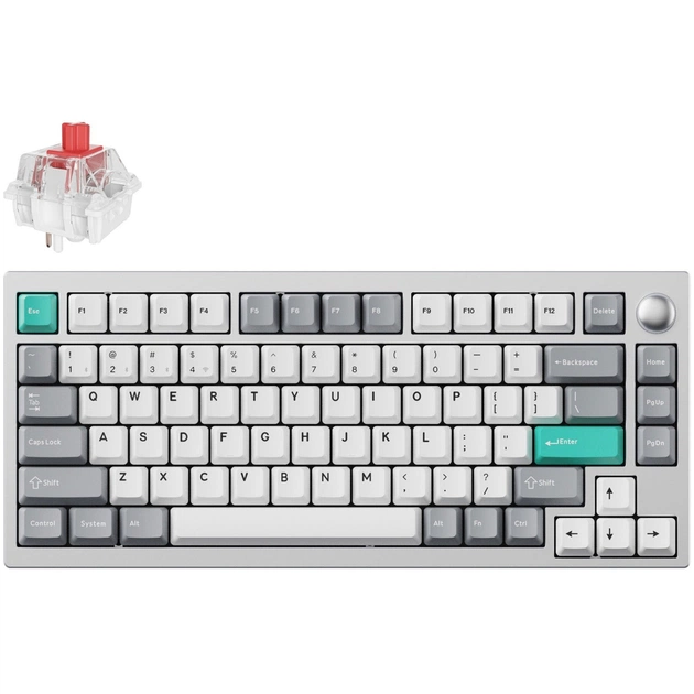 Клавіатура Lemokey P1 Pro Super Red RGB Wireless/Bluetooth/USB Space Silver (P1P-X1-UA) - зображення 1