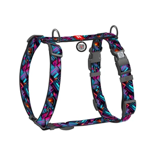 Шлея для собак WAUDOG Nylon анатомічна H-подібна з QR-паспортом "Нескінченні світи" пластиковий фастекс, M (344-4058) зображення 1