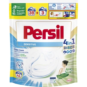 Капсули для прання Persil Discs Сенситив 41 шт. (9000101537734) зображення 1
