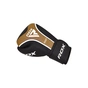 Боксерські рукавички RDX Aura Plus T-17 Black Golden 16 унцій (BGR-T17BGL-16OZ+) - зменшене зображення 4