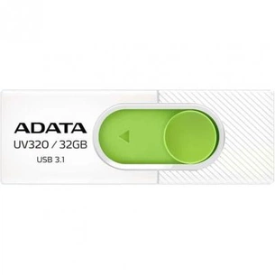 USB флеш накопичувач ADATA 32GB UV320 White/Green USB 3.1 (AUV320-32G-RWHGN) зображення 1