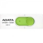 USB флеш накопичувач ADATA 32GB UV320 White/Green USB 3.1 (AUV320-32G-RWHGN) - зменшене зображення 1