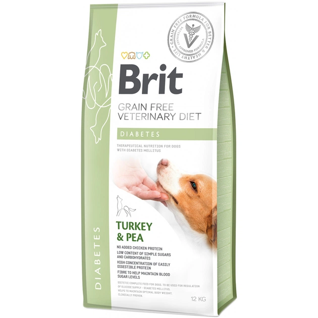 Сухой корм для собак Brit GF VetDiets Dog Diabetes 12 кг (8595602528097) - изображение 1