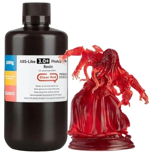 Фотополімерна смола ELEGOO Resin, ABS-like 3.0 plus 1кг, transparent red (50.103.0224) зображення 1